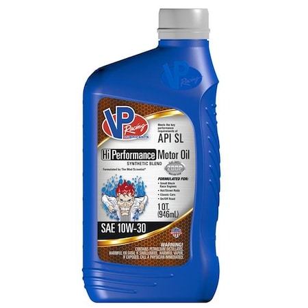 Vp Racing Fuels VP Fuel  VPF2955 1 qt. x 32 oz Visual Product 10W30 High Performance Racing VPF2955